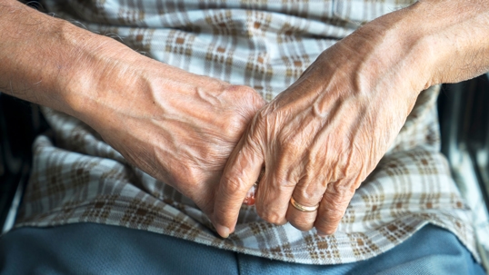 Hands of an elder person